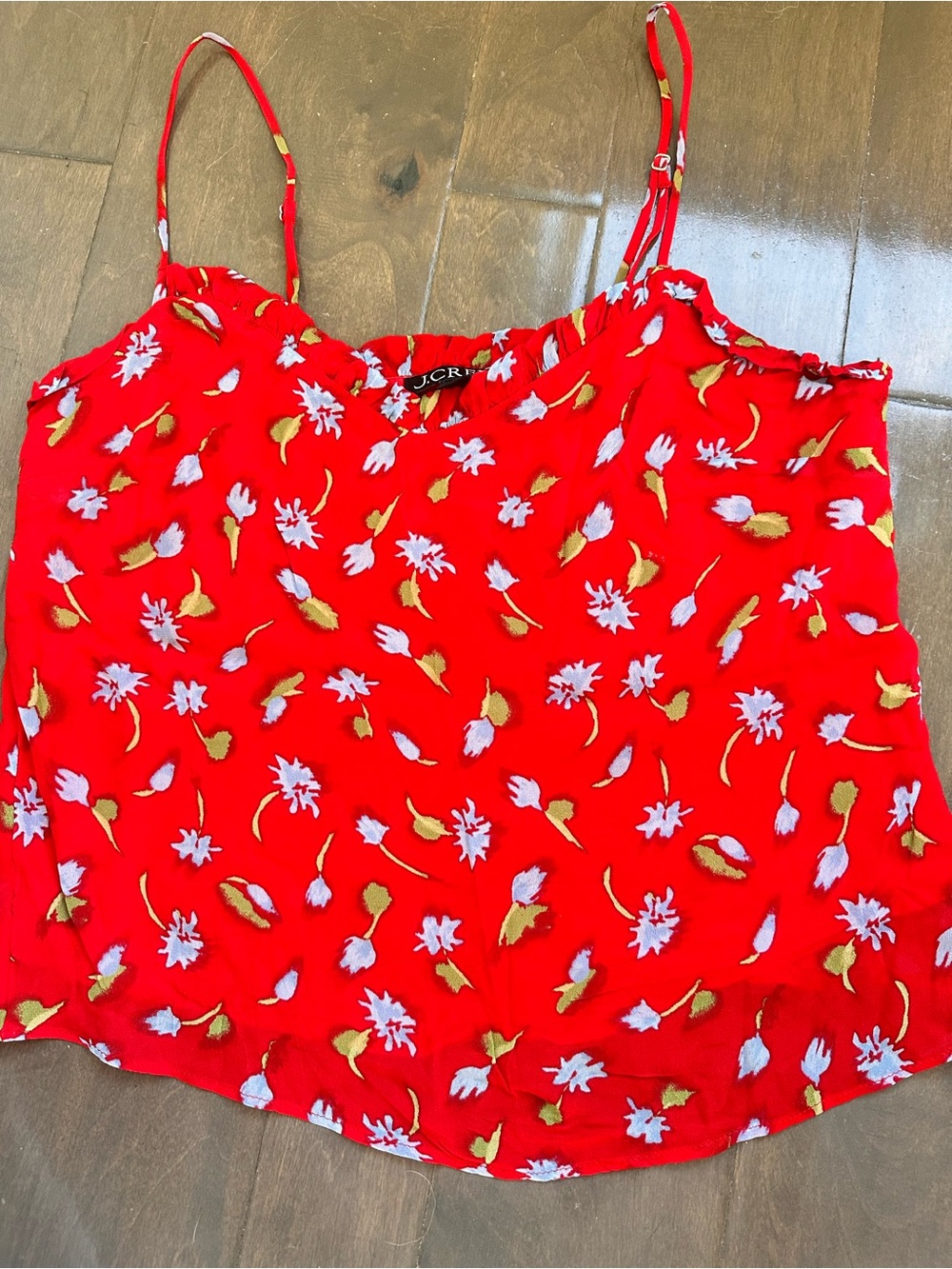 J. Crew Ruffled Trim Camisole in daisy print chiffon